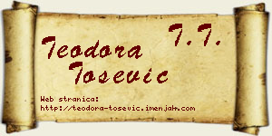 Teodora Tošević vizit kartica